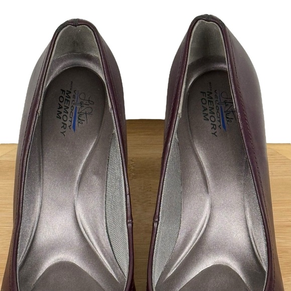 LifeStride Mickie Burgundy Glitter Cap Toe Pumps – Size 11 - Picture 5 of 14